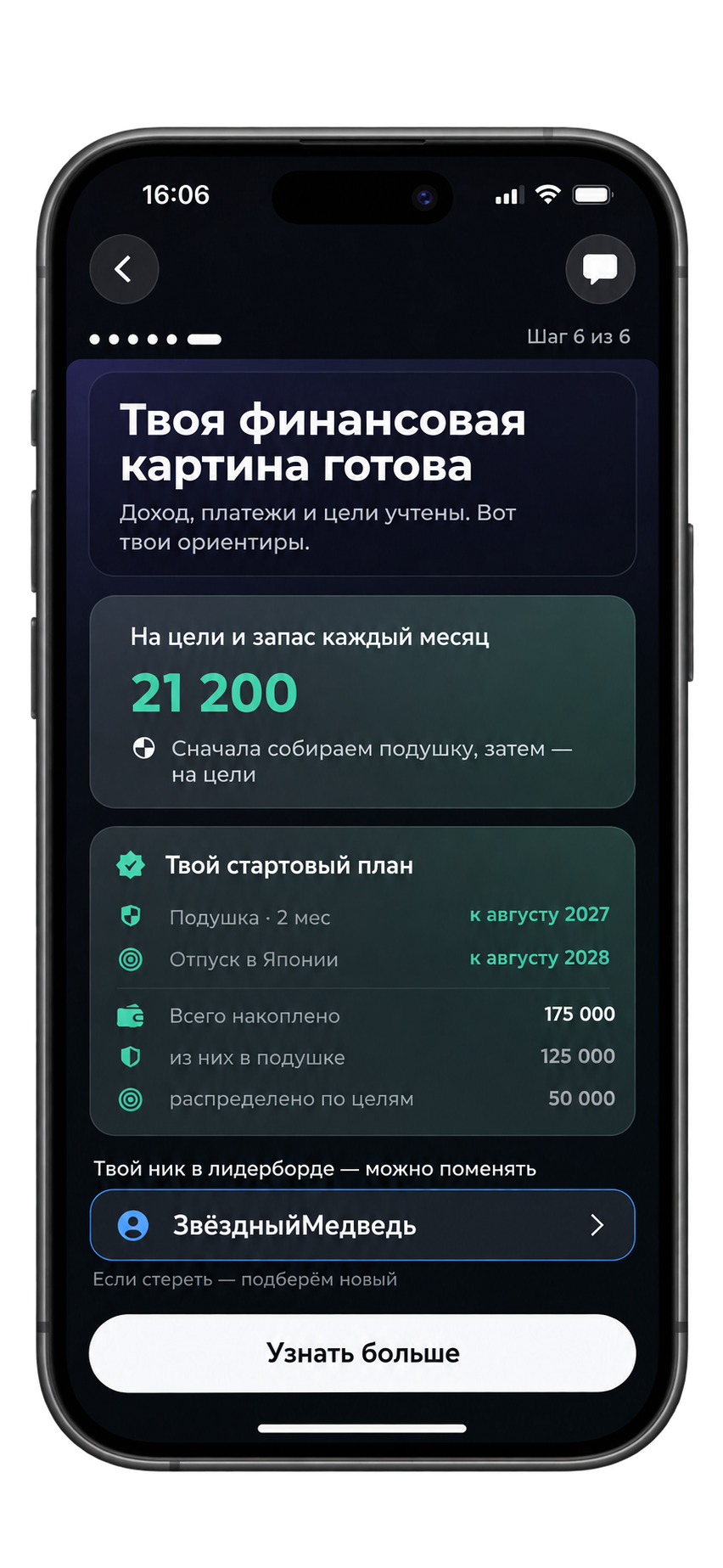 Финансовая картина в Кубыше: доходы, расходы, обязательства, подушка и цели